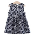thumbnail image 3 of Moda dulce niño niña sin mangas Bowknot floral dulce verano vestido casual, 3 of 6