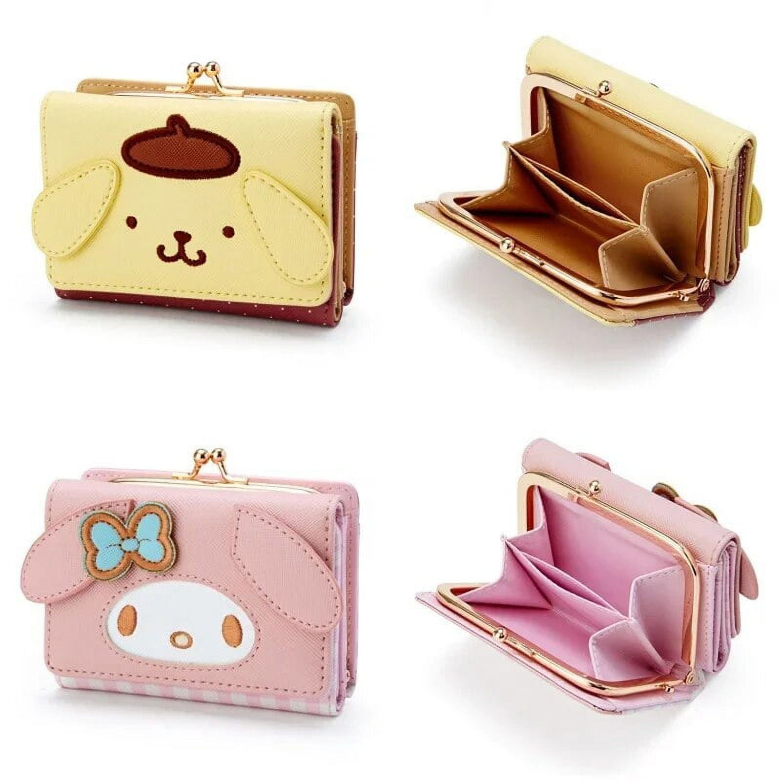 Hello Kitty Sac à Main Porte-monnaie Dessin Animé Imprimé PU Mélodie Mignon Portefeuille Sac Porte-clés Sac De Rangement Sanrio Kuromi Kawaii Mini Pochette