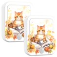 thumbnail image 2 of Cat Pumpkins Leaves Night Lights Plug into Wall LED with Auto Light Sensor Warm Light for Kids Hallway Bedroom Living Room Kitchen Bathroom Set of 2, 2 of 7