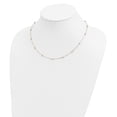 thumbnail image 4 of Primal Gold 14 Karat Tri-color Polished and Diamond Cut Beaded Necklace, 4 of 5