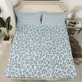 thumbnail image 2 of Manfei Gray Leopard Hide Full Size Sheets,Jungle Cheetah Print Bed Sheets,Wildlife Animal Pattern Sheet Sets For Teens,Microfiber Bedroom Decor,4-Piece, 2 of 7
