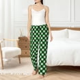 thumbnail image 4 of Fotbe Green Argyle Plaid Pantalones de Pijama para Mujer, Pantalones de Dormir, Pantalones Pj con Cordón y Bolsillos-XX-Large, 4 of 6