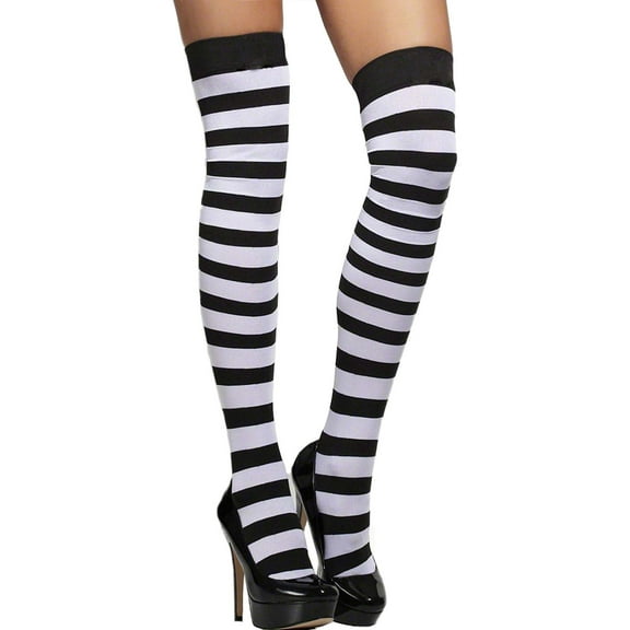 Sexy Classic Striped Nylon Stocking Thigh Highs Hosiery