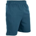 thumbnail image 2 of Mato & Hash Mens 100%  Drawstring Cotton Gym Shorts With Pockets - Slate Blue CA6000 L, 2 of 3