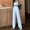 White, variant on ZZwxWA Women's Pants Elastic Waisted Wide Leg Straight Pants Casual Loose Solid Palazzo Pants 2025 Baggy Lounge Trousers