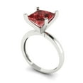 thumbnail image 2 of Clara Pucci 14K White Gold 3ct Garnet Solitaire Ring for Women, 2 of 8