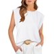 thumbnail image 1 of Blusas WIHOLL Summer para mujer, manga corta, color blanco, talla L, 1 of 5