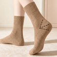 thumbnail image 4 of Women's Soft Combed Cotton Socks Mini Crew Socks Thin Seamless Viscose Bamboo Cotton Soft Cozy Casual Cute Above Ankle 3 Pairs(Khaki,One Size), 4 of 4
