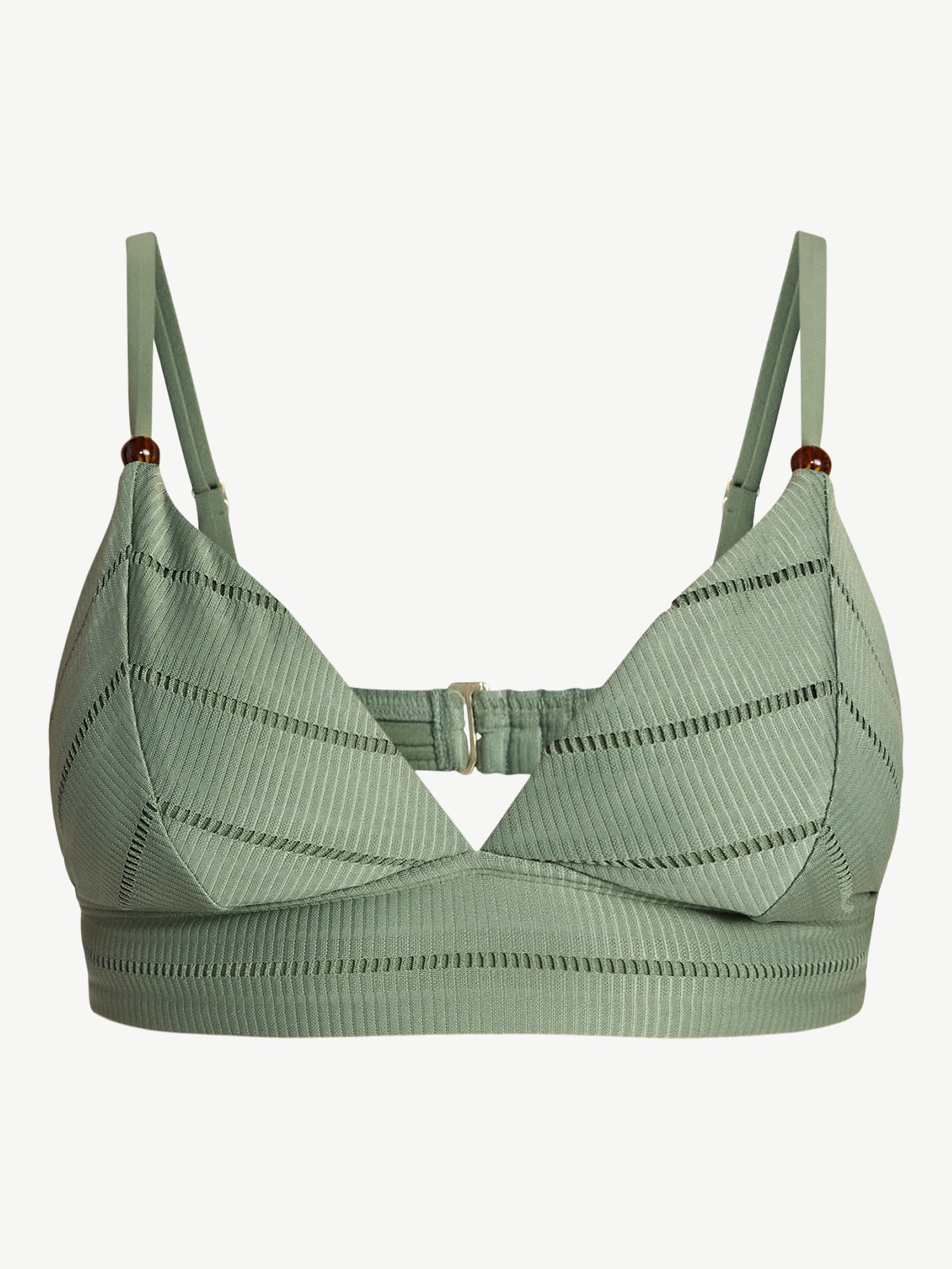 Time and Tru Women's Collections V Neck Bralette Bikini Top, Sizes XS-XL