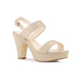 thumbnail image 1 of BLISSFUL STEP Women's Slingback Platform Chunky Heeled Sandals, 1 of 7