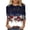 Blue, variant on Women's American Flag Print T-shirt 3/4 Sleeve Patriotic Shirts for July 4th Casual Vacation Beach Daily Wear Tops