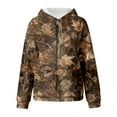 thumbnail image 5 of Xudanell Light Camo Hoodies for Teen Girls Cute Sweatshirt Maple Leaf Print Oversized Fleece Sweatshirts Pullover Tops with Pocket Orange,Size 11-12, 5 of 6
