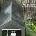 thumbnail image 4 of Outsunny 7' x 12' Heavy Duty Garden Storage Tent with Large Door, Gray, 4 of 10