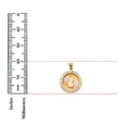 thumbnail image 3 of 14KY Gold Cubic Zirconia Religious Guadalupe Pendant | Yellow Gold Charm Pendant for Necklace Chain | Gift for Men Women | 20 x 18 MM | 1.5 grams, 3 of 4