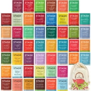 Stash Tea Bags Sampler - Caffeinated, Herbal and Decaf - 50 Ct, 50 Flavors