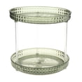 thumbnail image 2 of 360 Degree Rotatable Cosmetic Display Case, Storage Multifunction Display Stand Holder Vanity Tray for Dresser Shelf Kitchen Countertop 2 Layers Green, 2 of 8