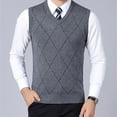 thumbnail image 2 of uikmnh Men's Sweaters Men's Knitted Sweater Vest Sleeveless Lightweight Warm Comfortable Casual Fall Fashion Layering Piece for Everyday Wear Size:XL, 2 of 6