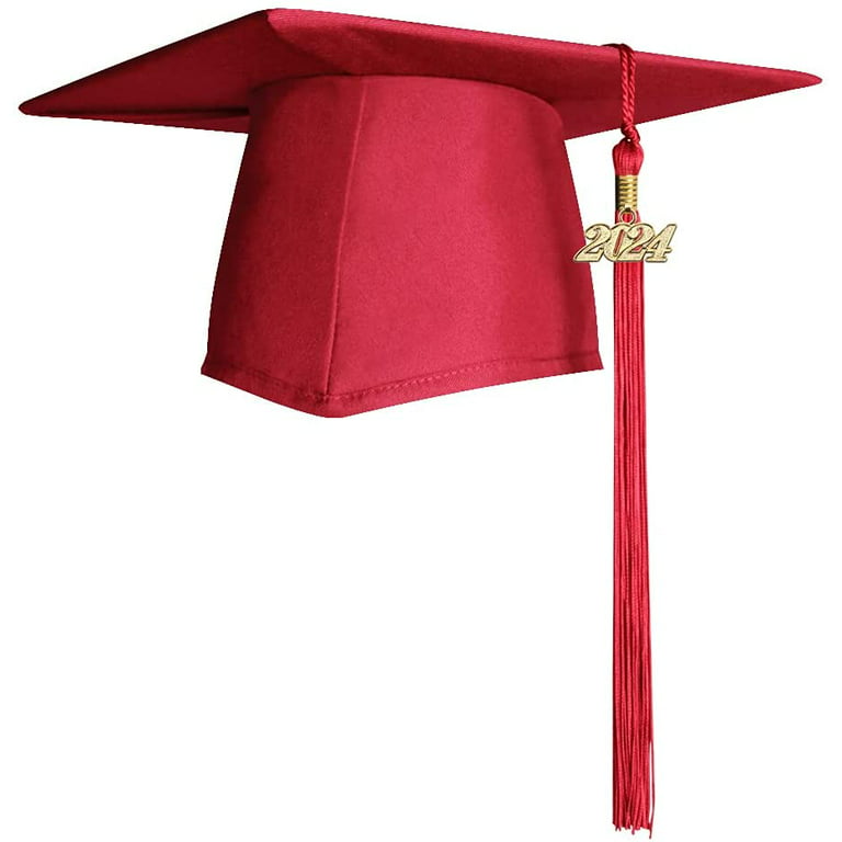 Endea Graduation Matte Cap & Tassel (Red, 2024)