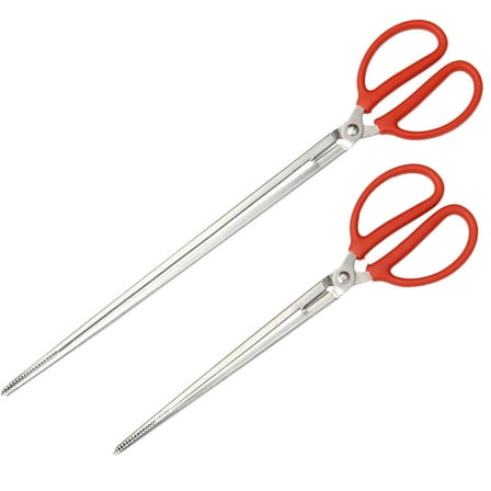 CIMAXIC Up Tong Stainless Steel Red 2Pcs for Cleaning Tools