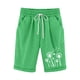 thumbnail image 2 of Puntoco Pantalones Cortos De Verano Mujer Moda 2024 Pantalones Cortos De Mujer Algodón Y Lino Estampado De Moda Cintura Elástica Pantalones De 5 Pulgadas Cordón Pantalones Cortos De 5 Pulgadas, 2 of 4