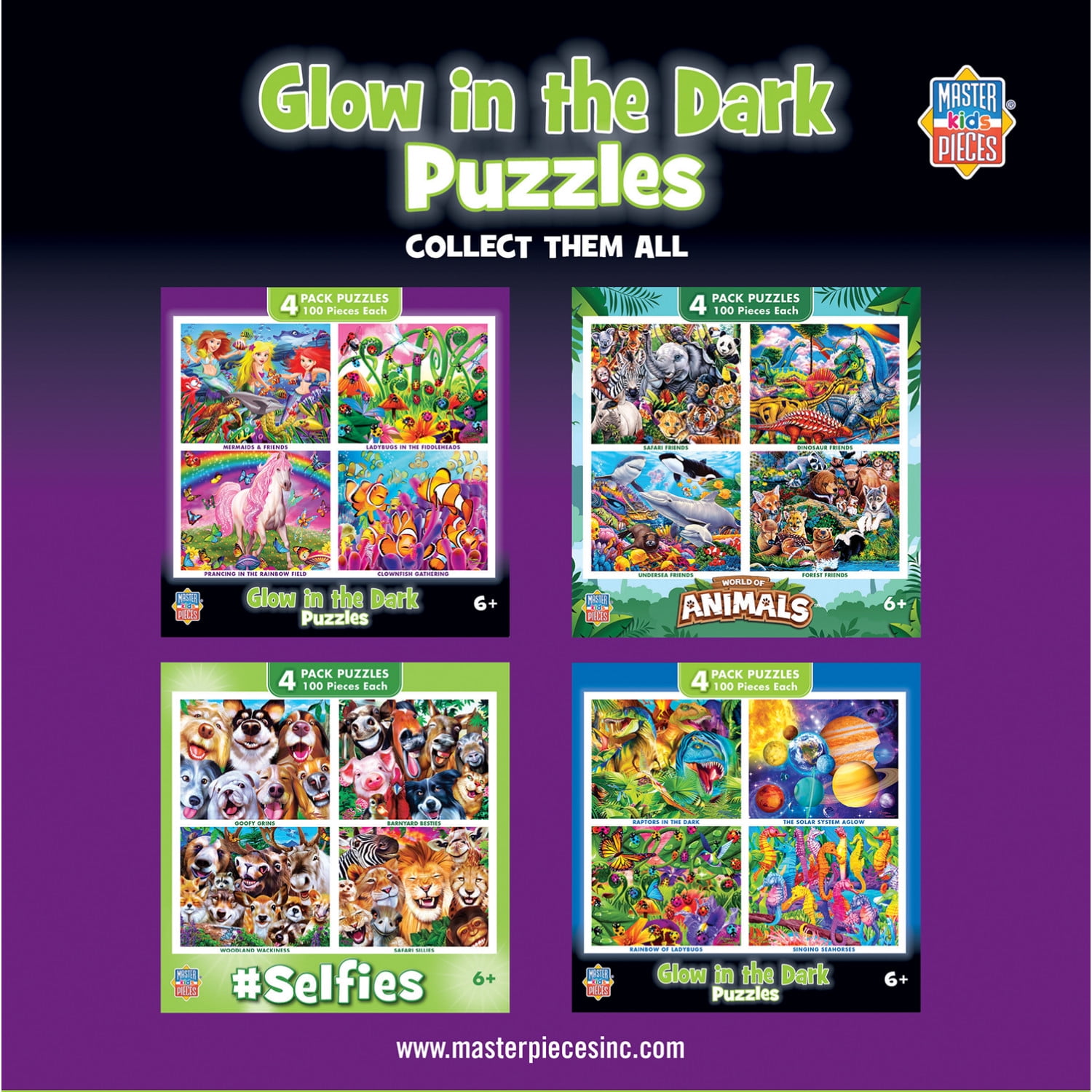 MasterPieces Eric Carle 4-Pack 48 Piece Kids Jigsaw Puzzles