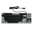 thumbnail image 2 of Clavier Mechanical, Keycap ABS Keycap Keyboard Réponse rapide 87 touches pour PC Rouge noir Filaire, gris noir Filaire, 2 of 7