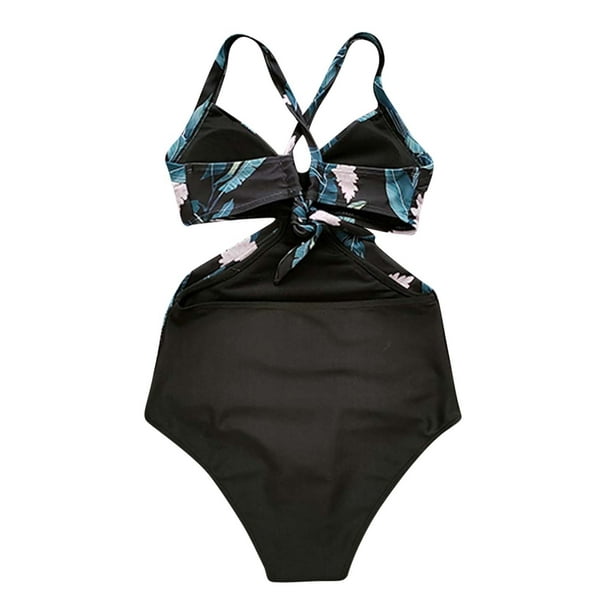 CAICJ98 High Waisted Swimsuits for Women One Piece Swimsuit for Women High  Neck Zipper Short Sleeve Bathing Suit Black,XL