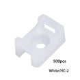 thumbnail image 3 of 500 piezas de nailon Cable Tie Base reemplazo anticorrosivo aislante hogar dormitorio ordenador Cable organizador de fijación de cables Almacenamiento y organización del hogar Blanco tipo 4 Inteprter HA071636-07, 3 of 6