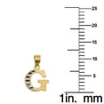 thumbnail image 2 of Precious Stars 14K Two-Tone Gold Diamond-cut Unisex Initial Letter 'G' Pendant - No Chain, Pendant Only, 2 of 3