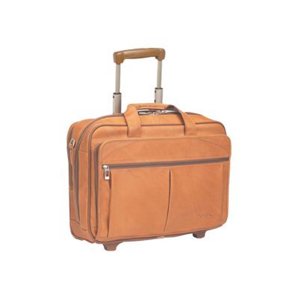 Solo Rolling Laptop Computer Case, Tan