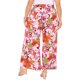 thumbnail image 4 of Pantalones Palazzo de Mujer Plus Size Floral de Pierna Ancha con Cintura Frontal de La Marca Agnes Orinda, Casual y Fluido, con Bolsillos, 3X Rosa Naranja, 4 of 7