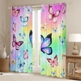 thumbnail image 2 of Homewish Colorful Butterflies Curtains Pack of 2 (42x84 Each) For Children Kids Teens,Dreamy Princess Curtains Blackout,Abstract Gradient Ombre Bedroom Curtains,Luxury Bedroom Decor, 2 of 6