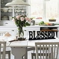 thumbnail image 3 of Linfevisi Black Wood Believe Blessed Sign Standing Block Letters Sign Rustic Freestanding Wood Word Decor Decorative Believe Blessed Table Sign Cutout Word Art Believe Blessed Shel, 3 of 7