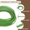 thumbnail image 3 of Braided Leather Cord, 5.5 Yards 5mm Flat Craft Leather String, Dark Green, 3 of 6