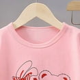 thumbnail image 4 of KPOPLK Toddler Baby Girls Clothes Shirt Tops +Pants Outfit 2 PCS Set Summer Casual Cotton Outfit witth Pocket 12 Months-6T(7-8 Years,Pink), 4 of 5