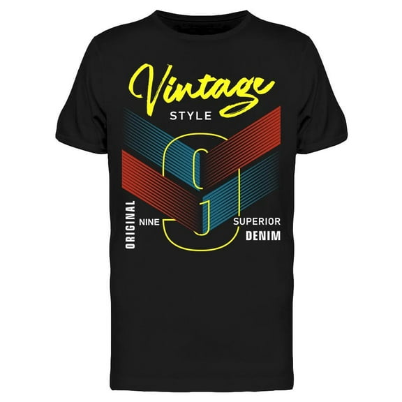 Vintage Style T-Shirt Men -Image by Shutterstock, Male Medium