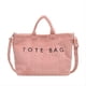 thumbnail image 2 of Bolso tote de pana de gran capacidad | Bolso de hombro informal y ligero para mujer | Lona con bolsillos con cremallera | Correa ajustable, 2 of 6