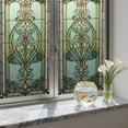 thumbnail image 4 of European Style Stained Glass Window Film, Decorative Privacy Window Film, Static Cling Removable Glass Cover Sun Blocking Anti UV for Home Bathroom Living Room 17.7x 39.4 Inches, 4 of 7