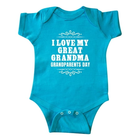 

Inktastic Grandparents Day I Love My Great Grandma Gift Baby Boy or Baby Girl Bodysuit