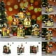 thumbnail image 1 of Christmas Village Houses Santa Claus Snowman Train Snow Scene Led Light Up Christmas Decor Resin, 1 of 4