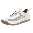 thumbnail image 2 of Commforr Chaussures de Marche pour Femmes, Espadrilles Mode pour Femmes, Espadrilles à Enfiler pour Femmes, Espadrilles Décontractées en Maille pour Femmes Rétro Respirantes, Chaussures de Marche Légères Classiques Tennis, Blanc, 10, 2 of 8