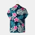 thumbnail image 7 of Mens Hawaiian Shirt Short Sleeve Button Down Shirts Tropical Floral Summer Beach Shirts,S-3XL, 7 of 7
