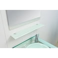 thumbnail image 5 of Lorixon Modern Wall-Mount Bathroom Vanity Set, 24 Inch Light Blue Glass Top, Single Sink with Mirror and Shelves, Stainless Steel Frame, 5 of 8