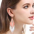 thumbnail image 2 of Drop Earrings Beaded Retro Creative Long Dangle Earrings Fringe Hoop Earrings, 2 of 10