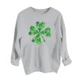thumbnail image 5 of Charella Sweatshirts for Women St Patricks Day Decorations Long Sleeve Crewneck Tops 2025 Trendy T-shirt,Gray,XL, 5 of 5