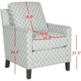 thumbnail image 5 of SAFAVIEH Buckler Classic Upholstered Club Chair w/ Silver Nail Heads, Grey/White, 5 of 7
