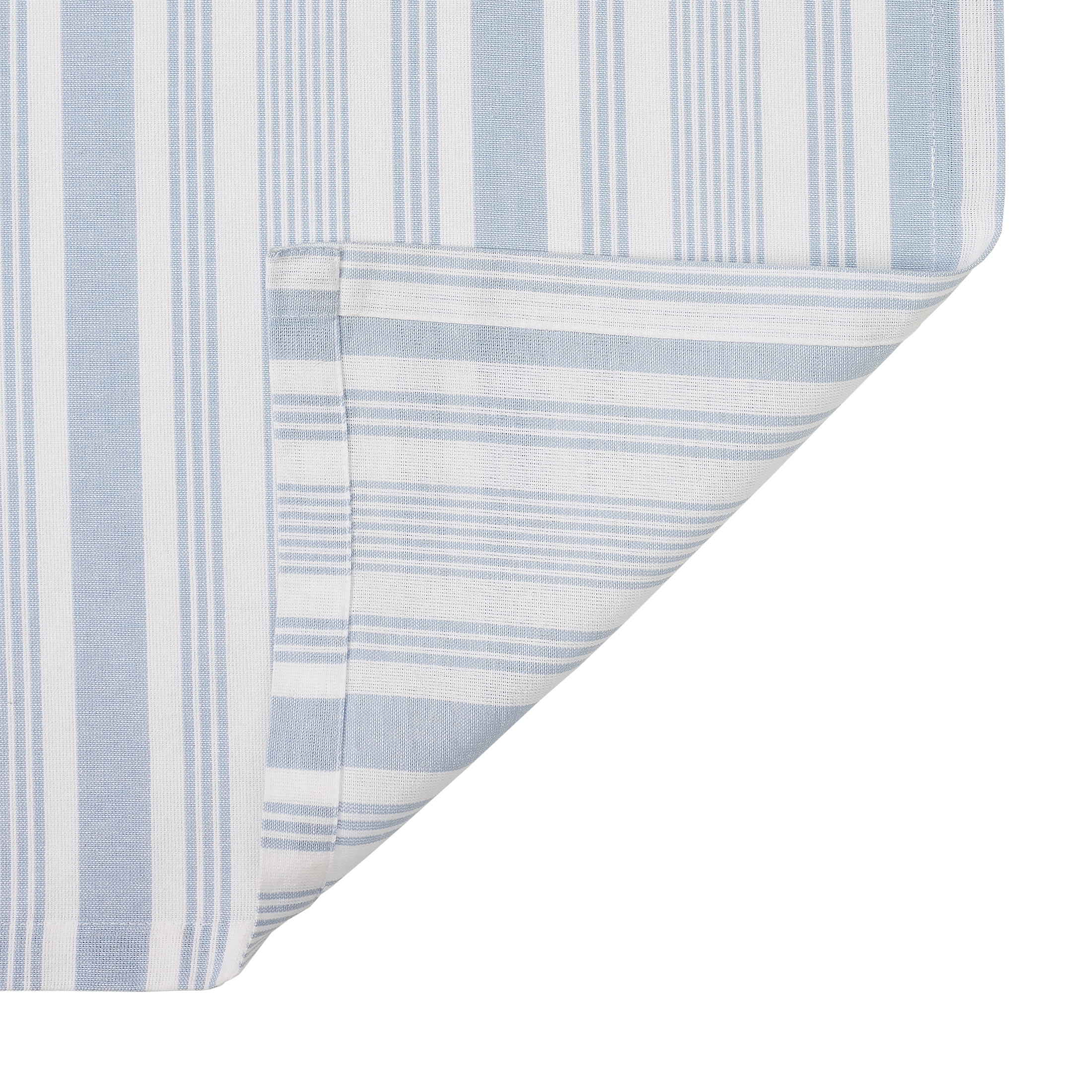 Better Homes & Gardens All-Over Stripe Light Filtering Cotton Blue Balloon Window Shade, 42" x 63"