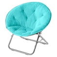 thumbnail image 2 of Urban Shop Faux Fur Saucer Chair, Aqua, 2 of 10