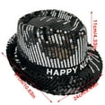 thumbnail image 3 of Sequined Hat for Women Men New Year Eve Panama Hat Roll Brims Hat Cosplay Costume Adult Theme Party Accessory, 3 of 8