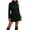 Army Green, variant on Women's Collared Wool Blend Jacket, Long Sleeve Button Down Fit and Flare Outerwear, Sizes S-3XL